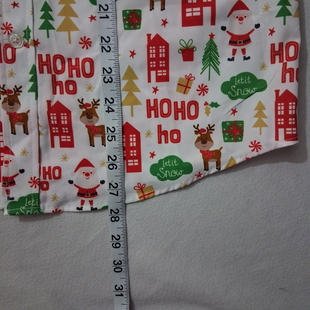 Trion Men's Small Shirt NEW WITH TAGS Christmas Ho Ho Ho Button Up - Picture 7 of 9